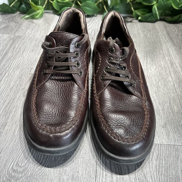 Mephisto Air Jet Men\'s Size 9 Oxford Sneakers Dark Brown Pebble Leather Casual main image 5
